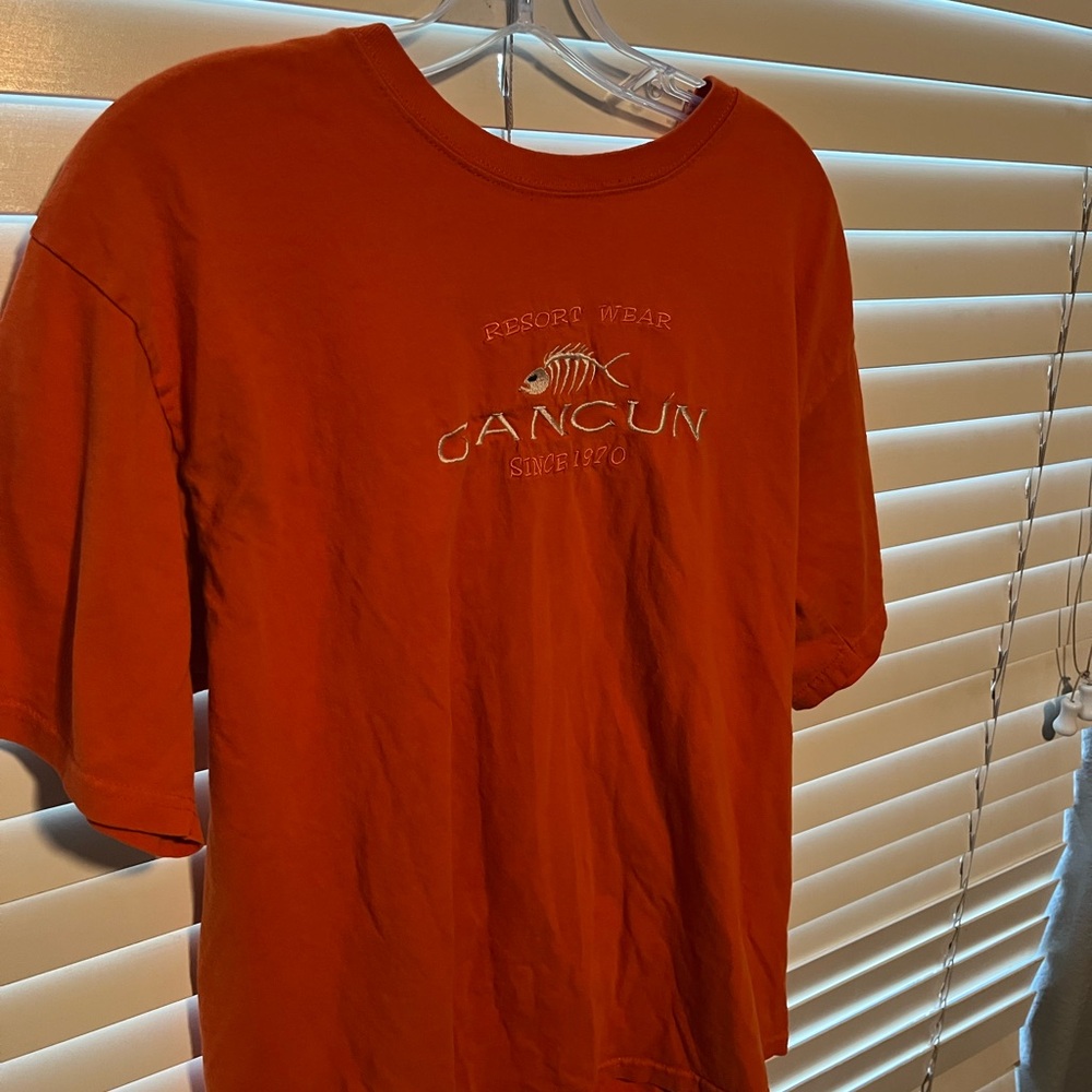 orange vintage top!! cancun